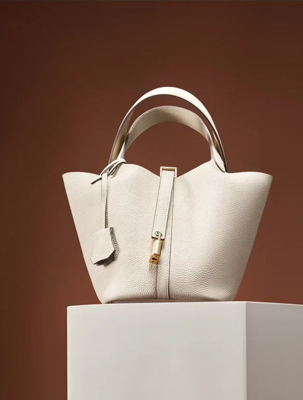 Luxuriöse Bucket Bag aus Echtleder Hochwertiges Design für stilvolle Frauen