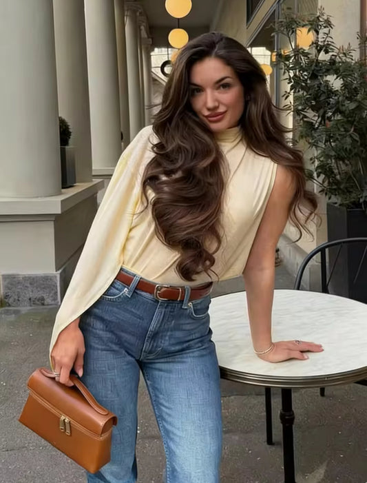 Sculpt Cape Top – Soft Yellow Edition