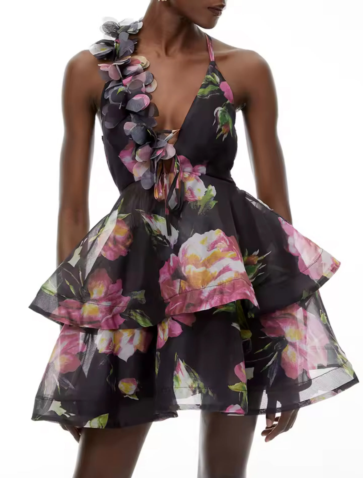 Rosé Noir Bloom Dress