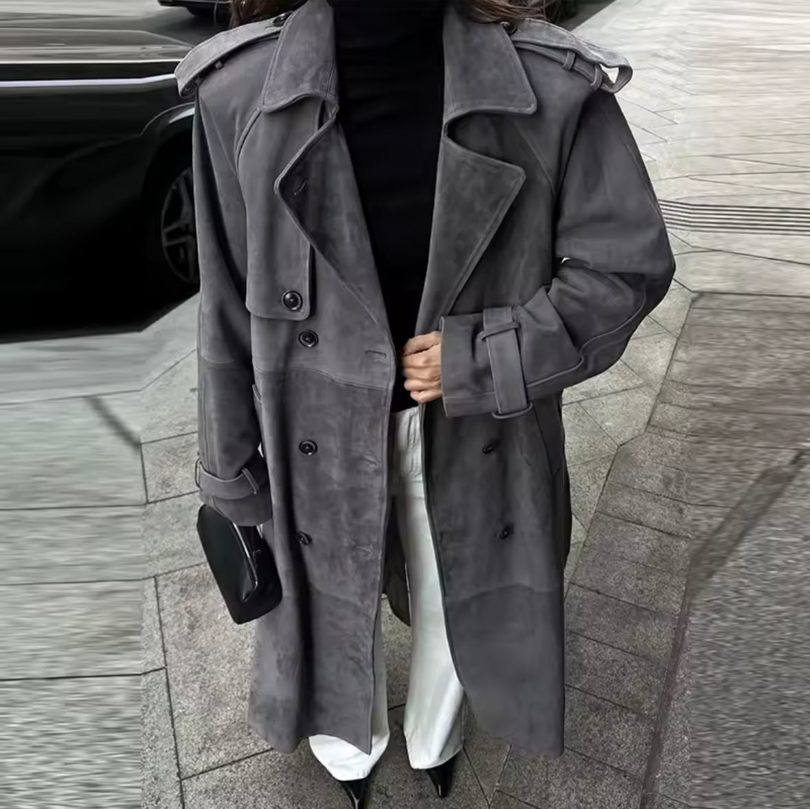 Élégance Suede Trenchcoat