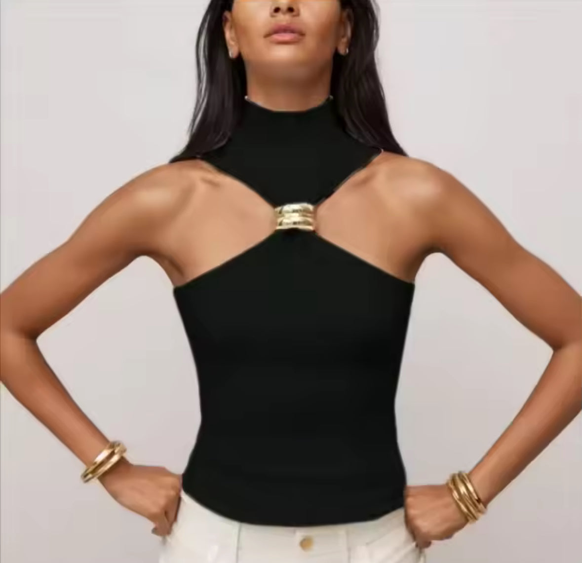 Golden Sculpt Top