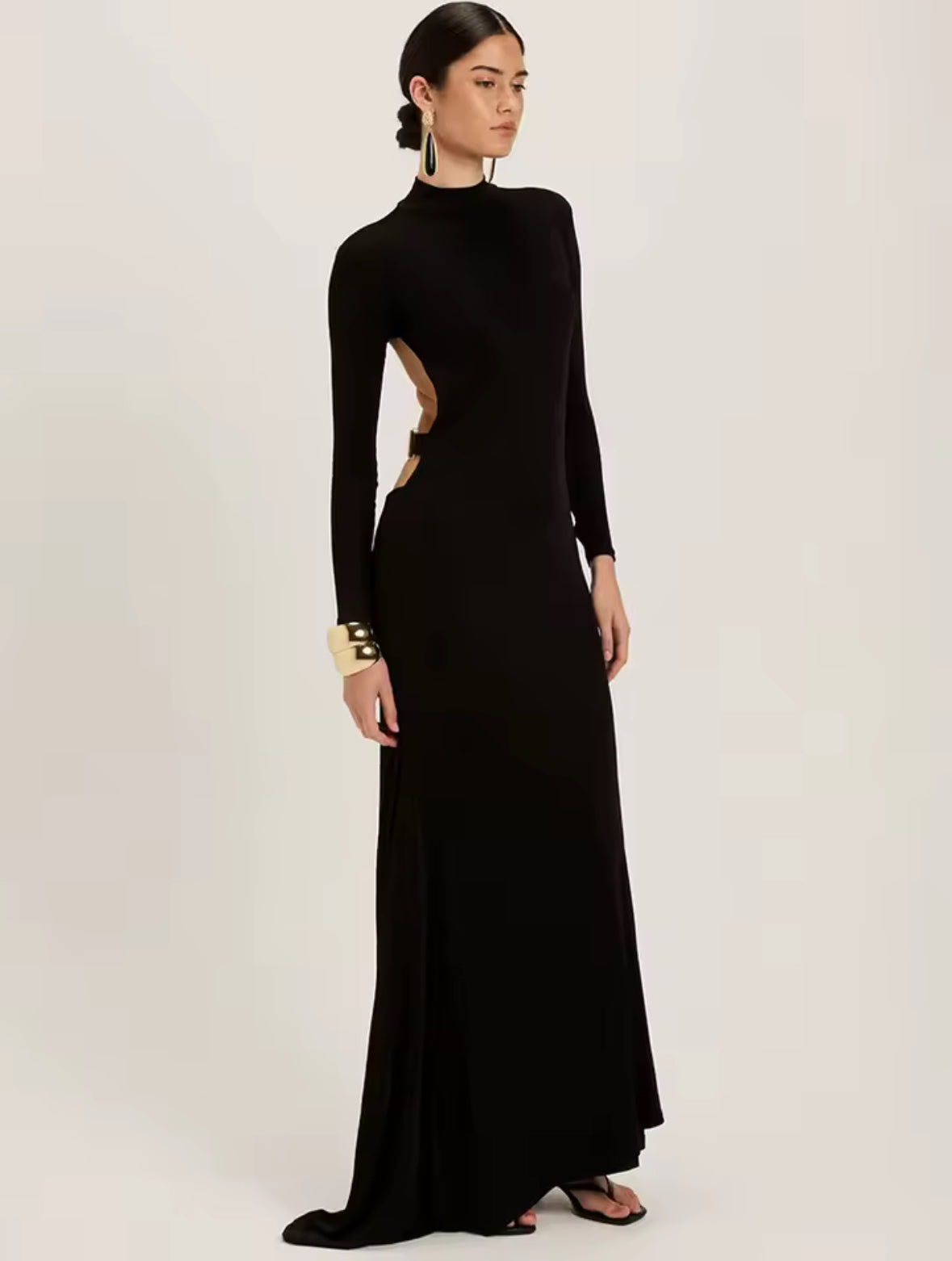 La Nuit Sculptural Cut-Out Gown