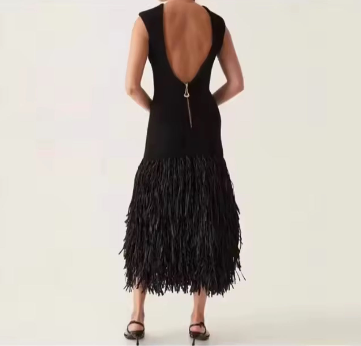 Noir Plume Couture Dress