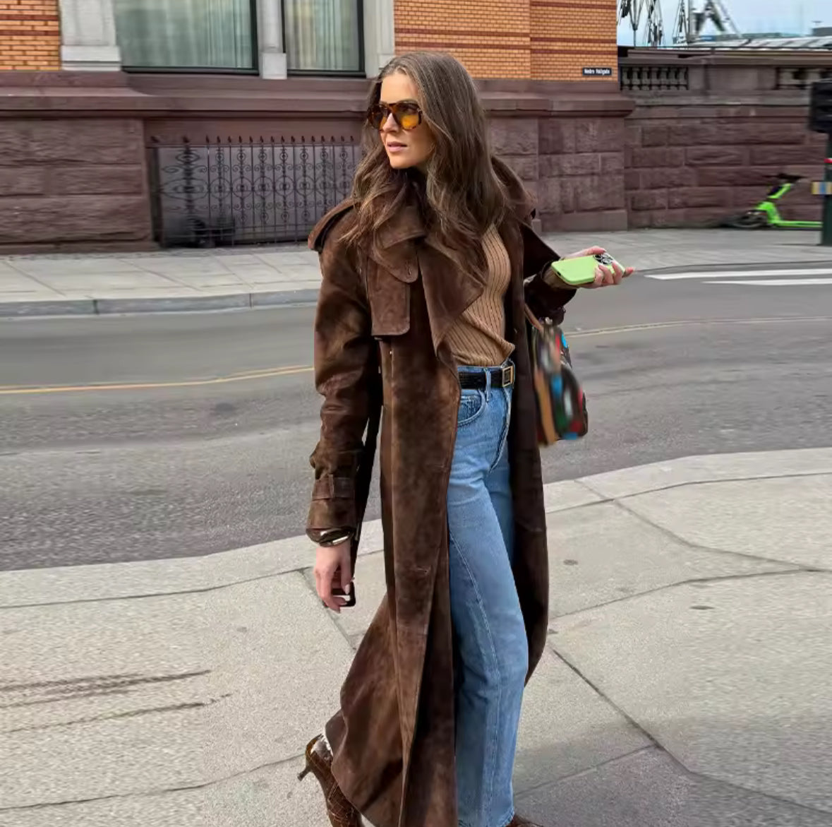 Élégance Suede Trenchcoat