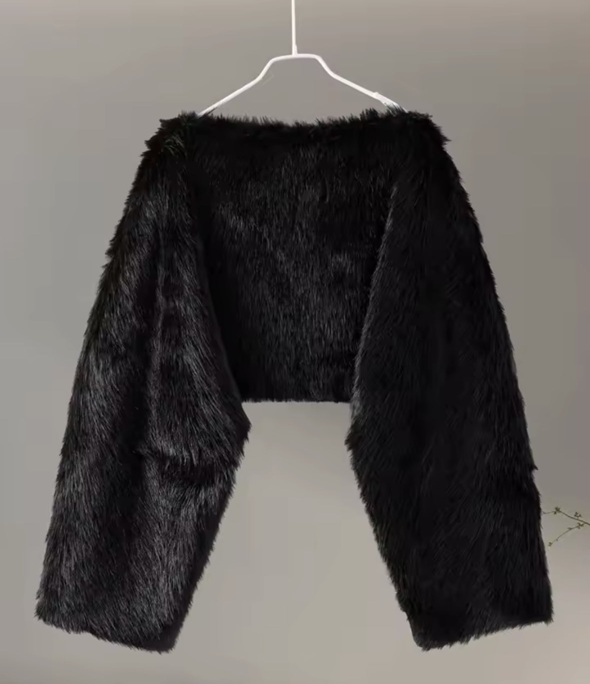 Luxuriöser Faux Fur Crop Jacket