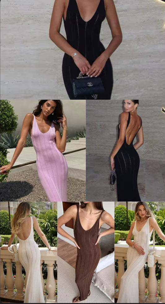NOVA Knit Elegance – Strick-Maxikleid