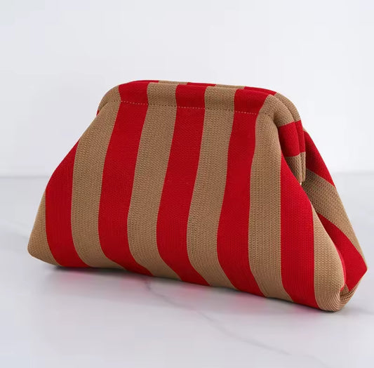 Cannes Stripe Clutch