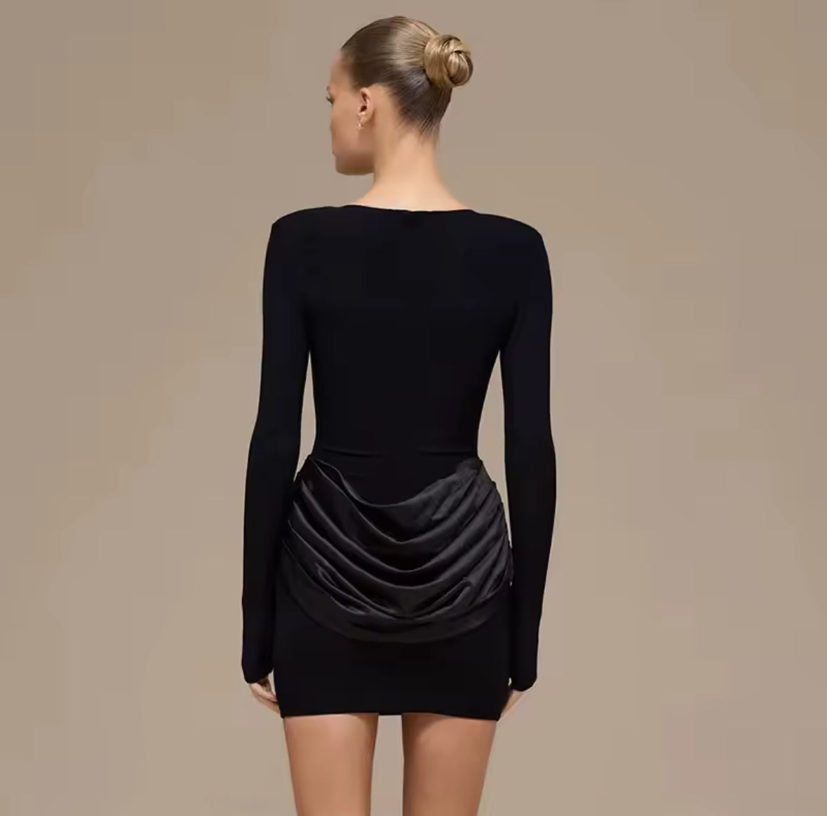 Velvet Drape Hourglass Mini Dress