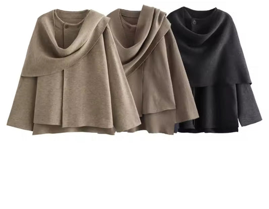 Élora Draped Cape