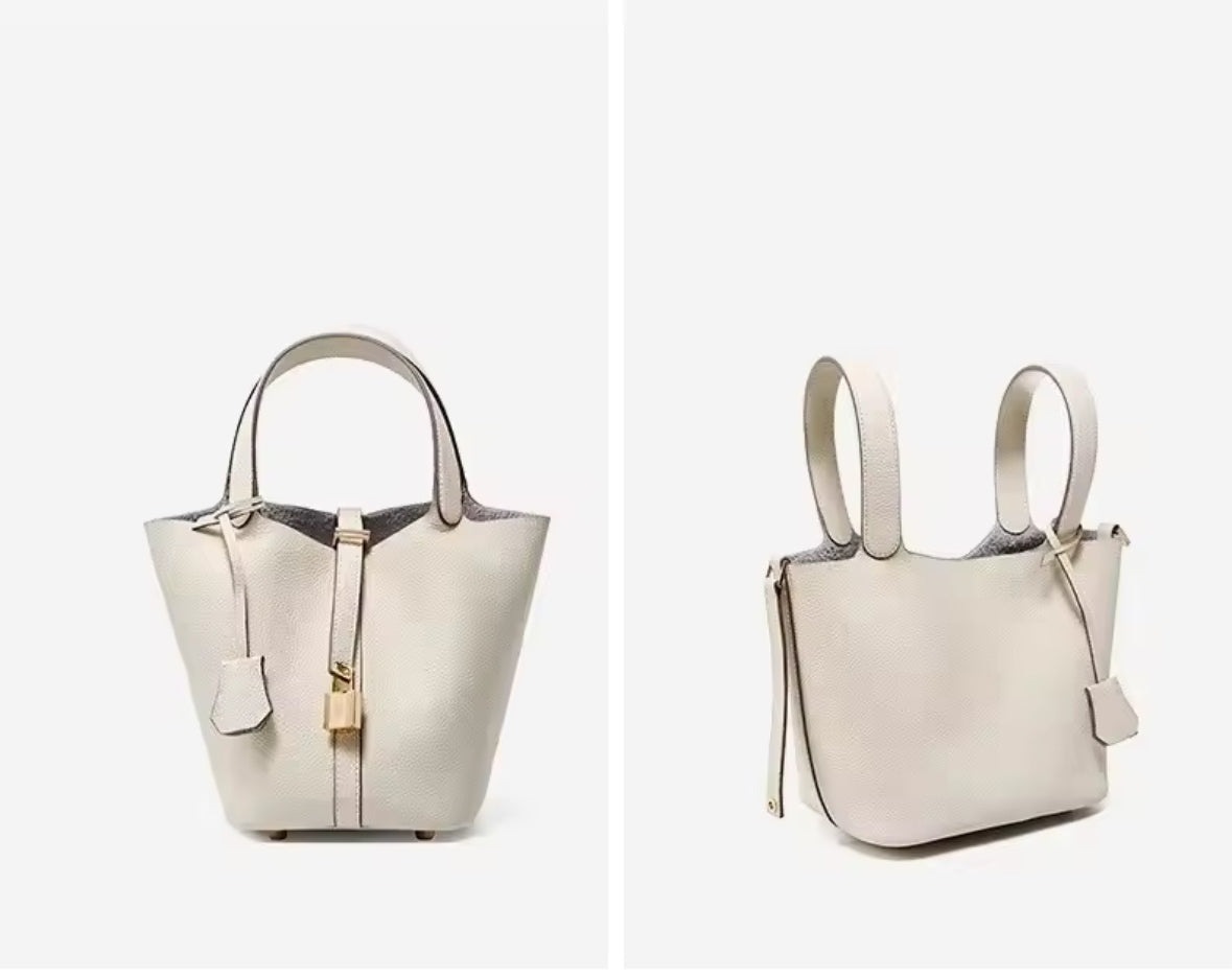 Luxuriöse Bucket Bag aus Echtleder Hochwertiges Design für stilvolle Frauen