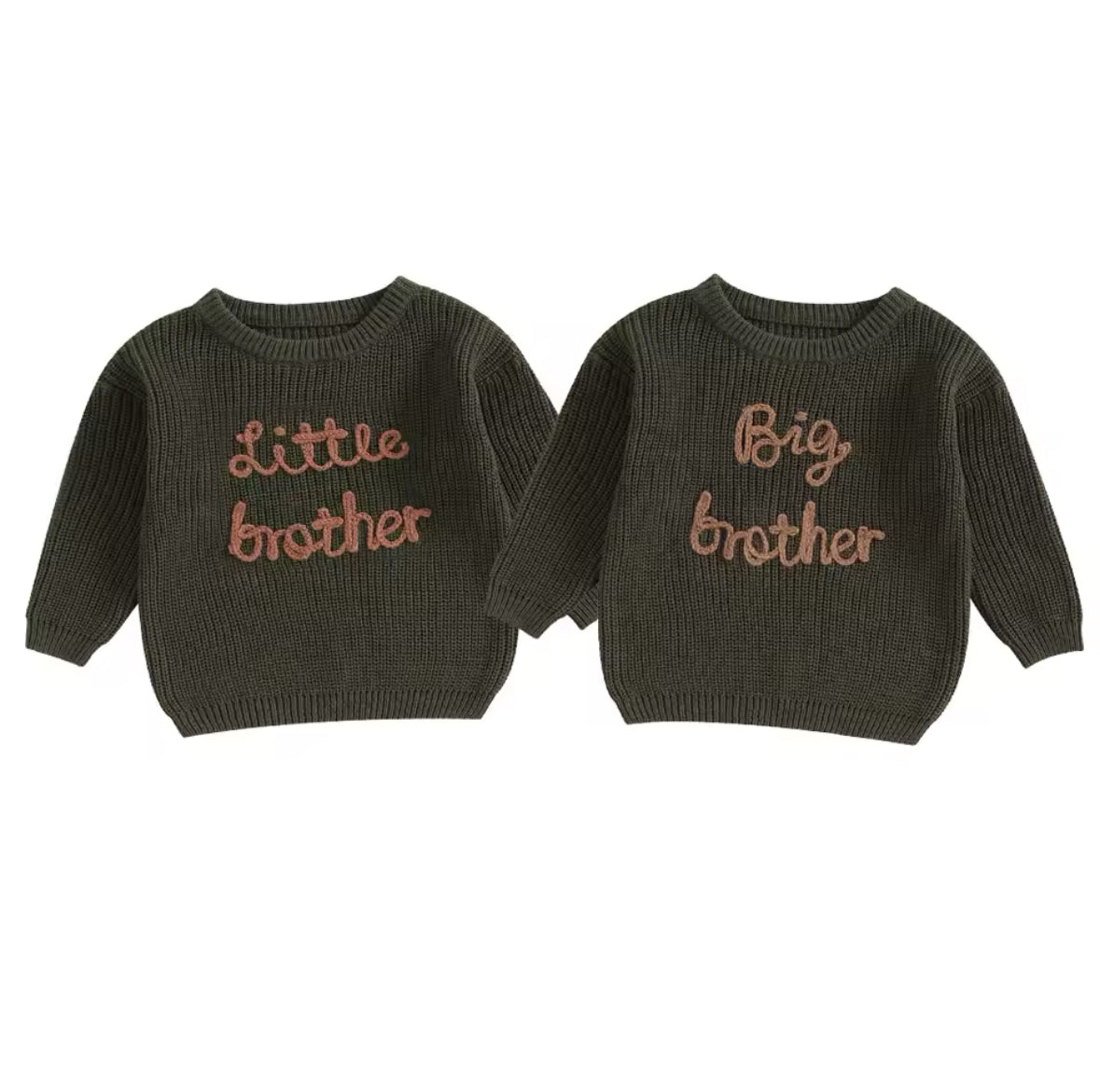 Herbst-Winter Pullover für Geschwister – Little & Big Brother Edition