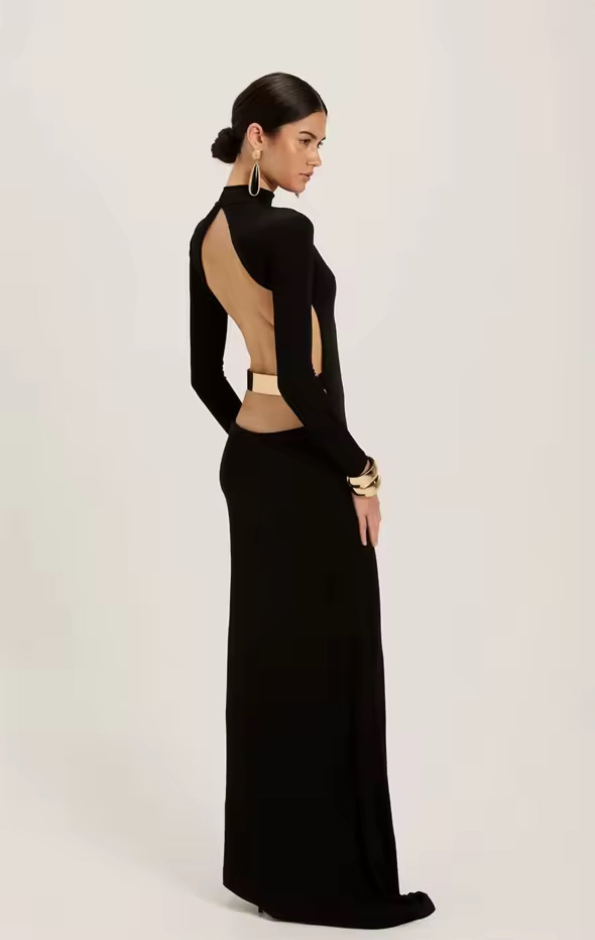 La Nuit Sculptural Cut-Out Gown