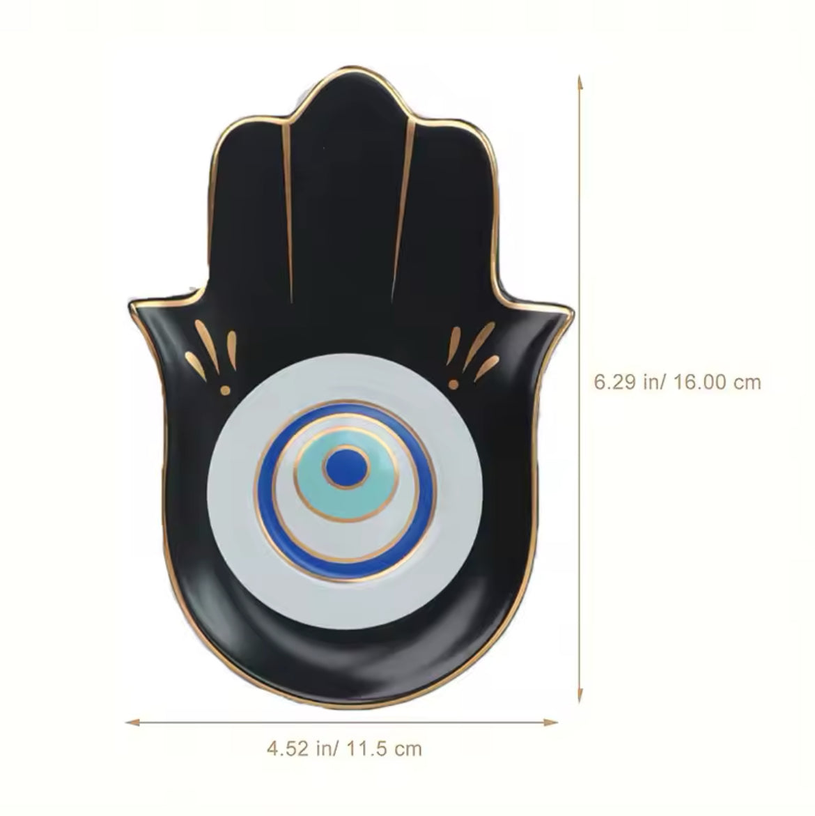 Hamsa Schmuckschale – Stilvolle Keramik mit Böser Blick Design