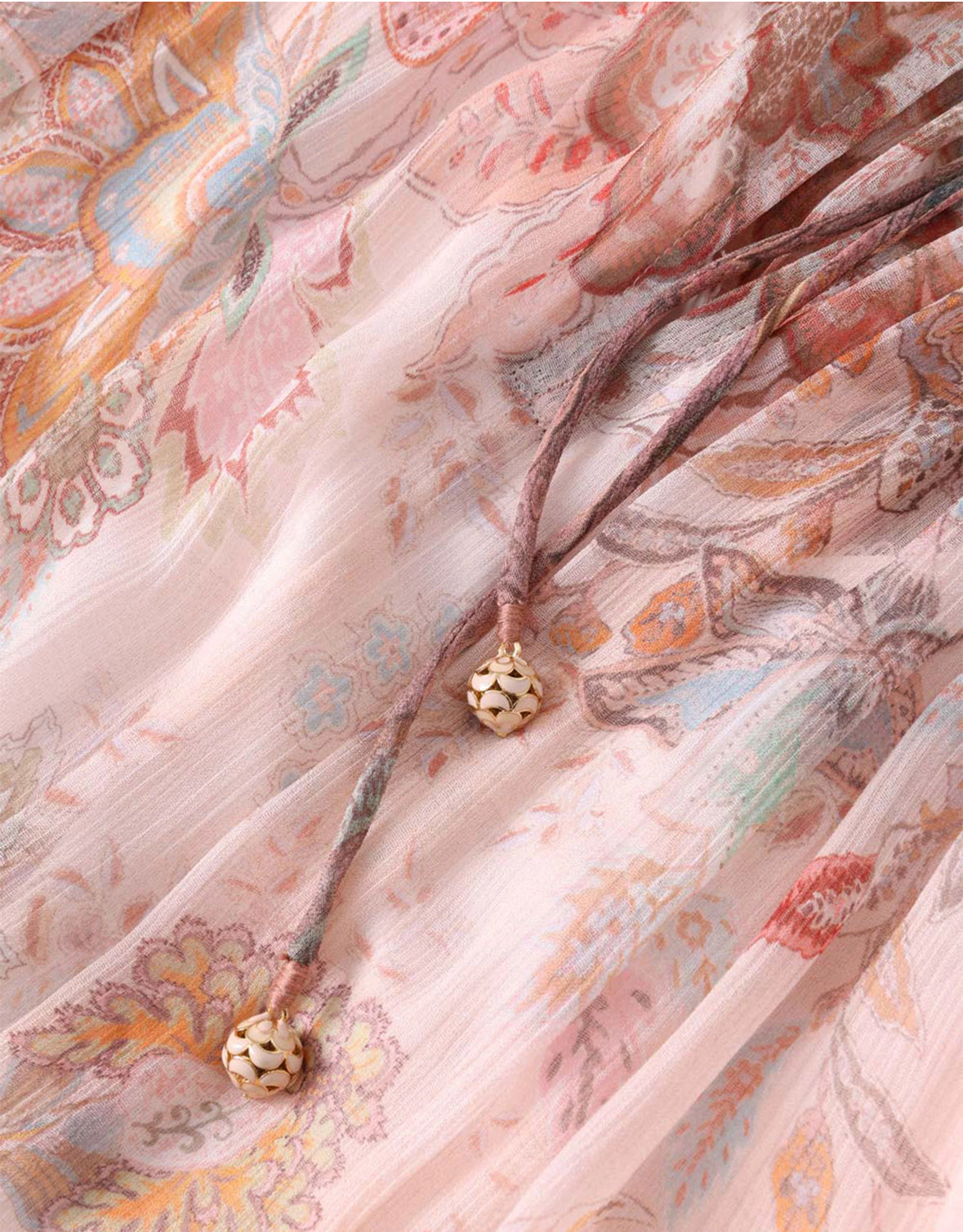 ZIMMERMANN
Gemustertes Midi-Kleid Alchemy Flutter mit Bindegürtel
