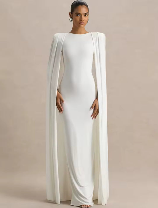 Élora Cape Maxi Dress