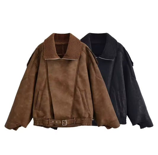 Aviator Teddy Suede Jacket