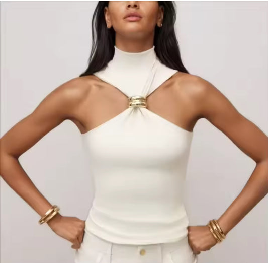 Golden Sculpt Top