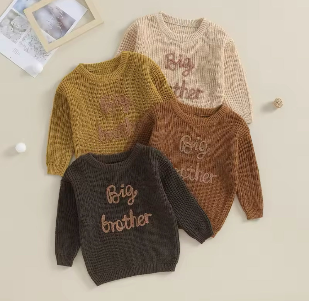 Herbst-Winter Pullover für Geschwister – Little & Big Brother Edition