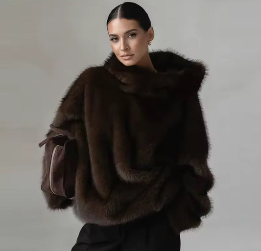 Arctic Faux Fur Luxe Hoodie