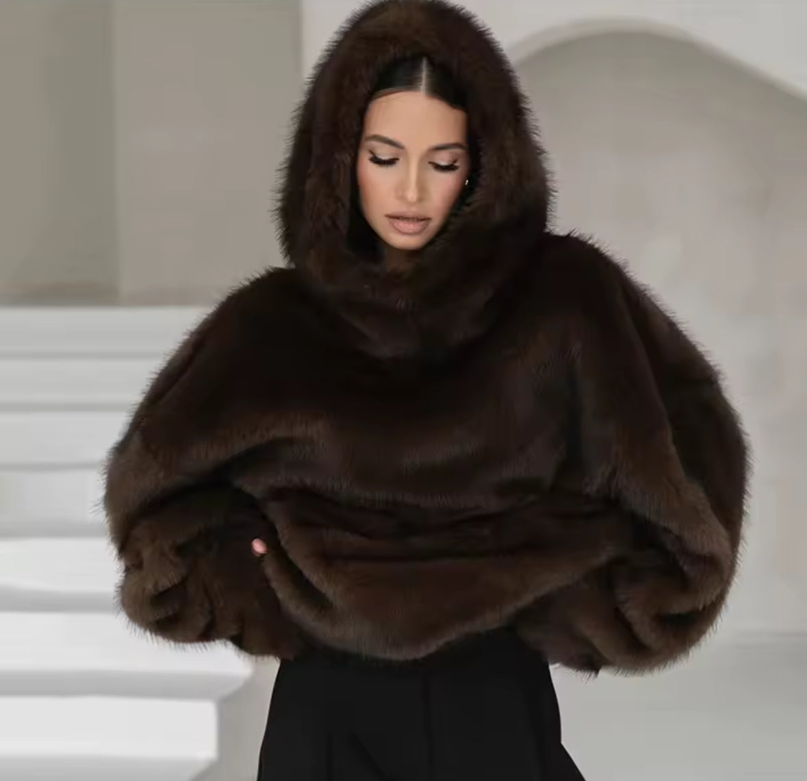 Arctic Faux Fur Luxe Hoodie