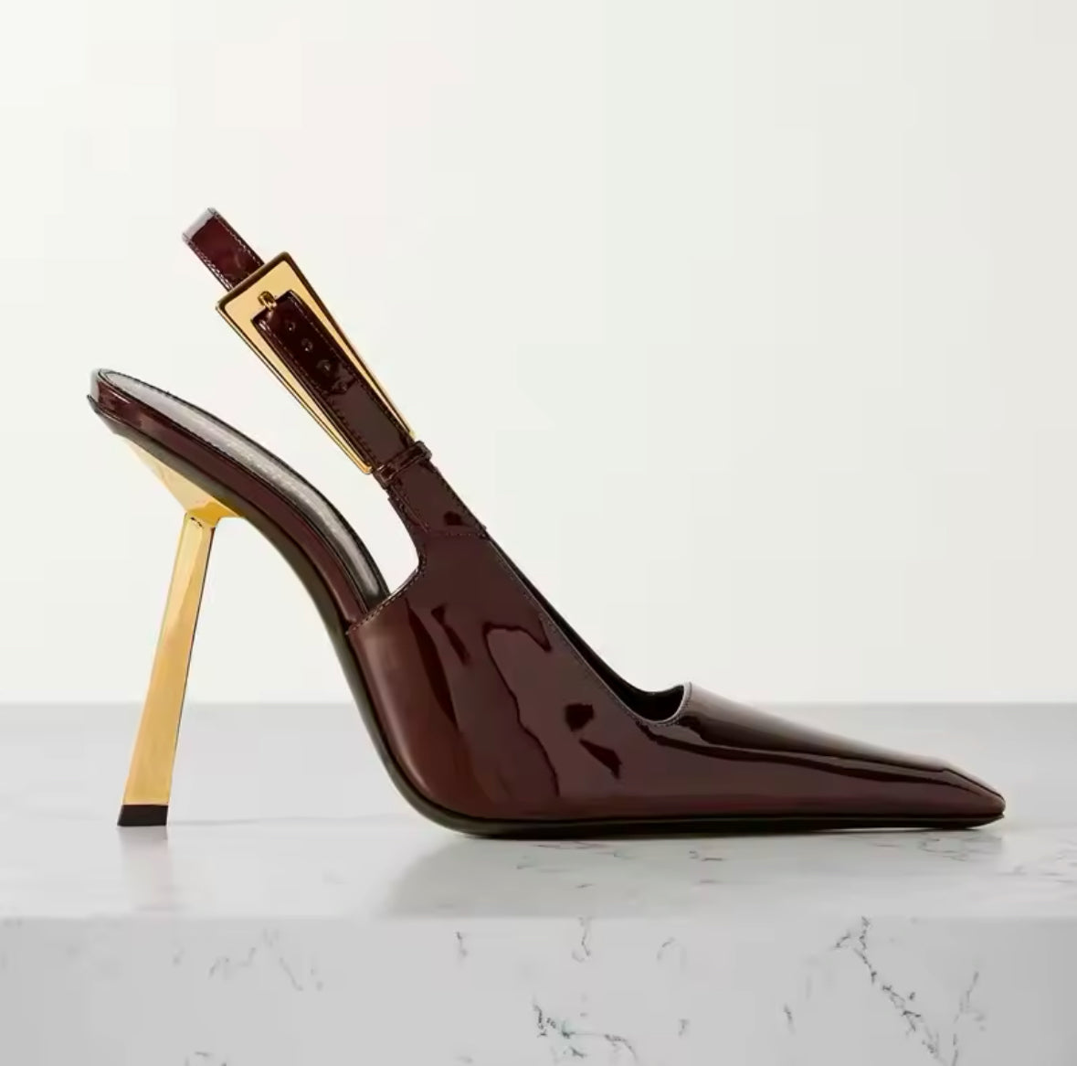 Golden Grace: Slingback-Heels