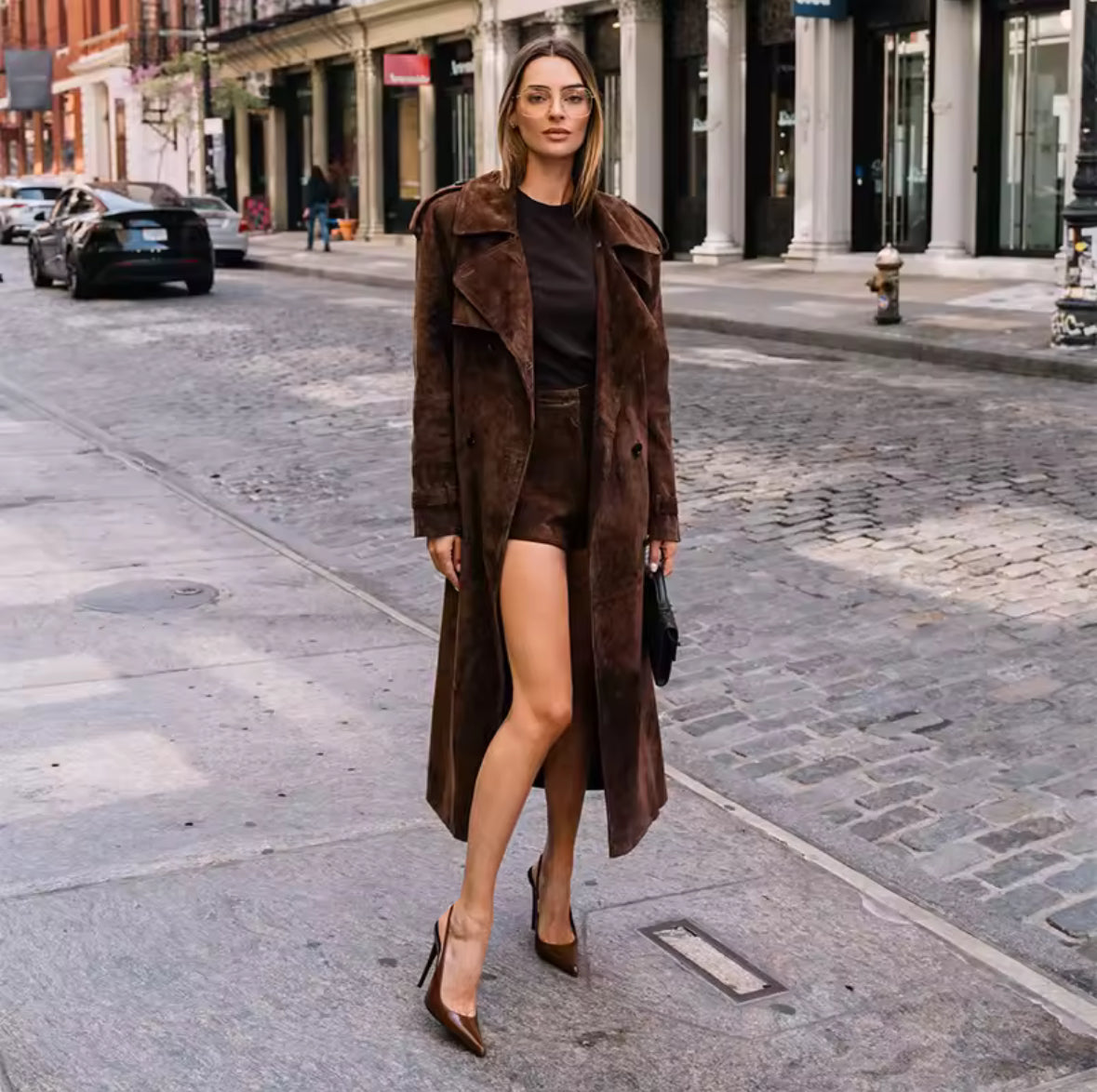 Élégance Suede Trenchcoat
