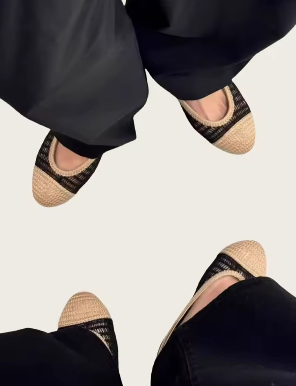 Summer Mesh Espadrille Ballerinas