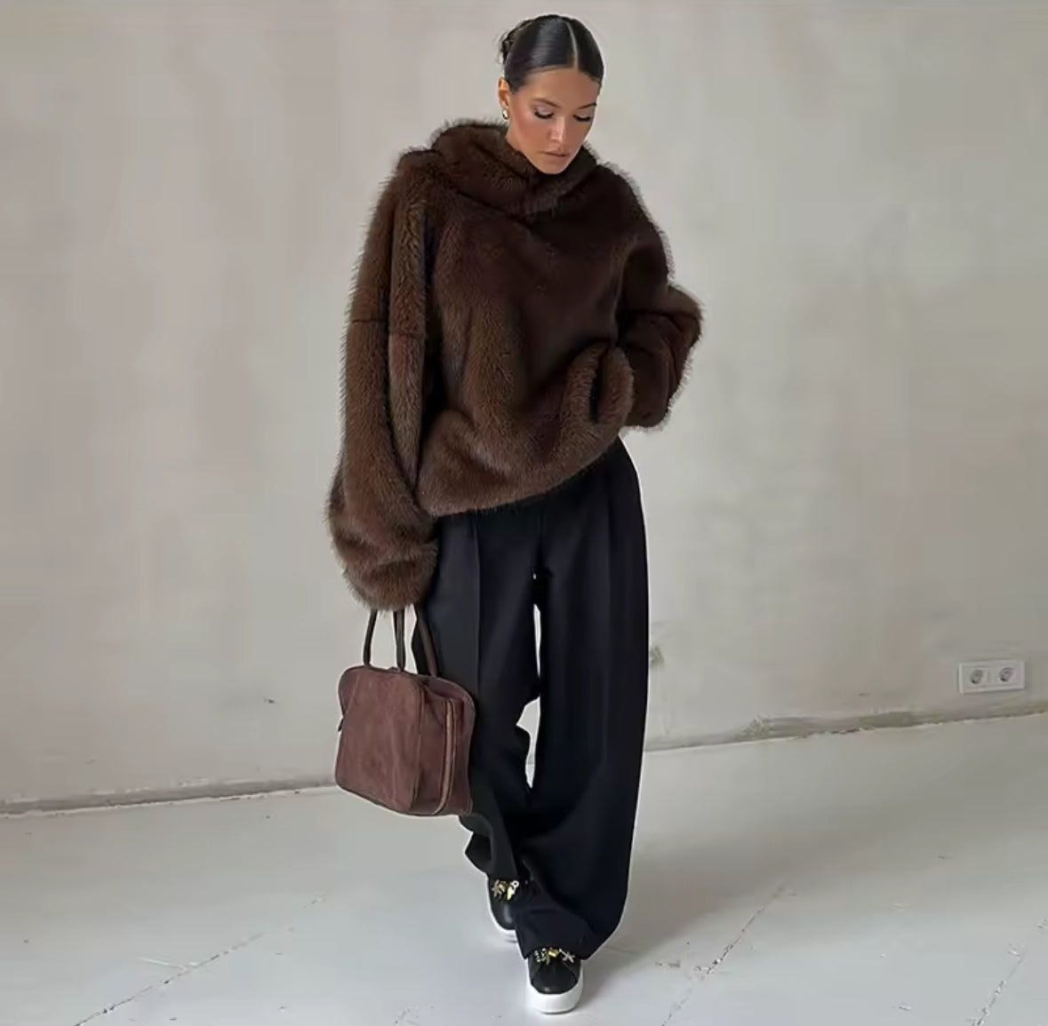 Arctic Faux Fur Luxe Hoodie