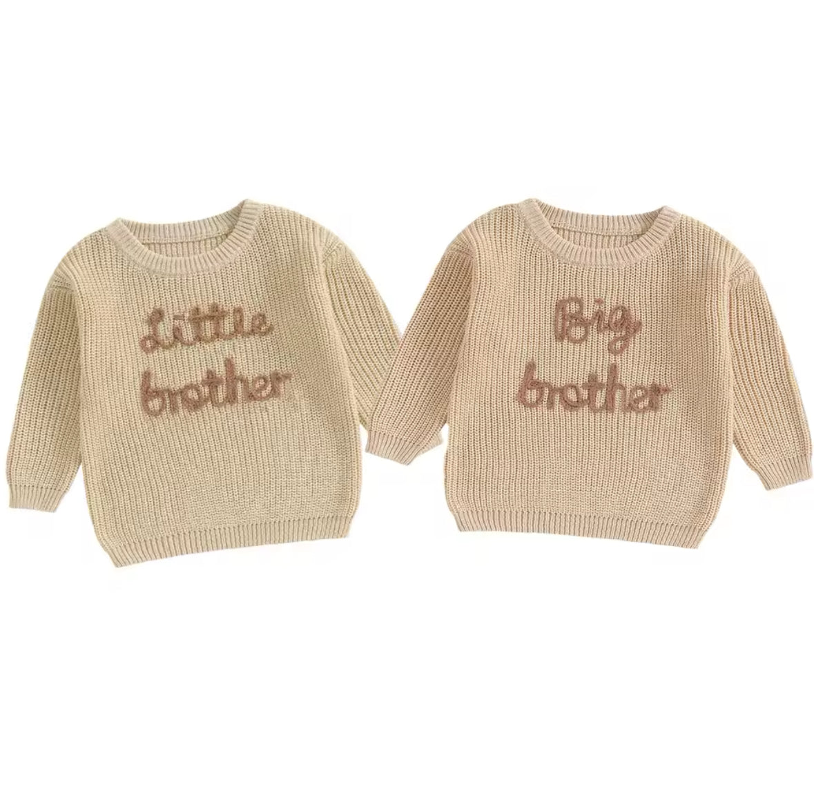 Herbst-Winter Pullover für Geschwister – Little & Big Brother Edition