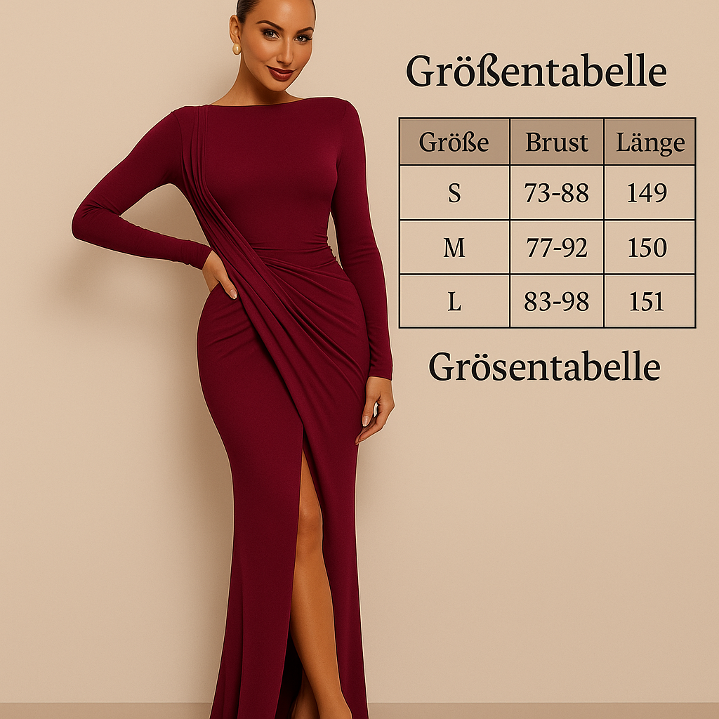 Drapé Élégance Maxi Gown