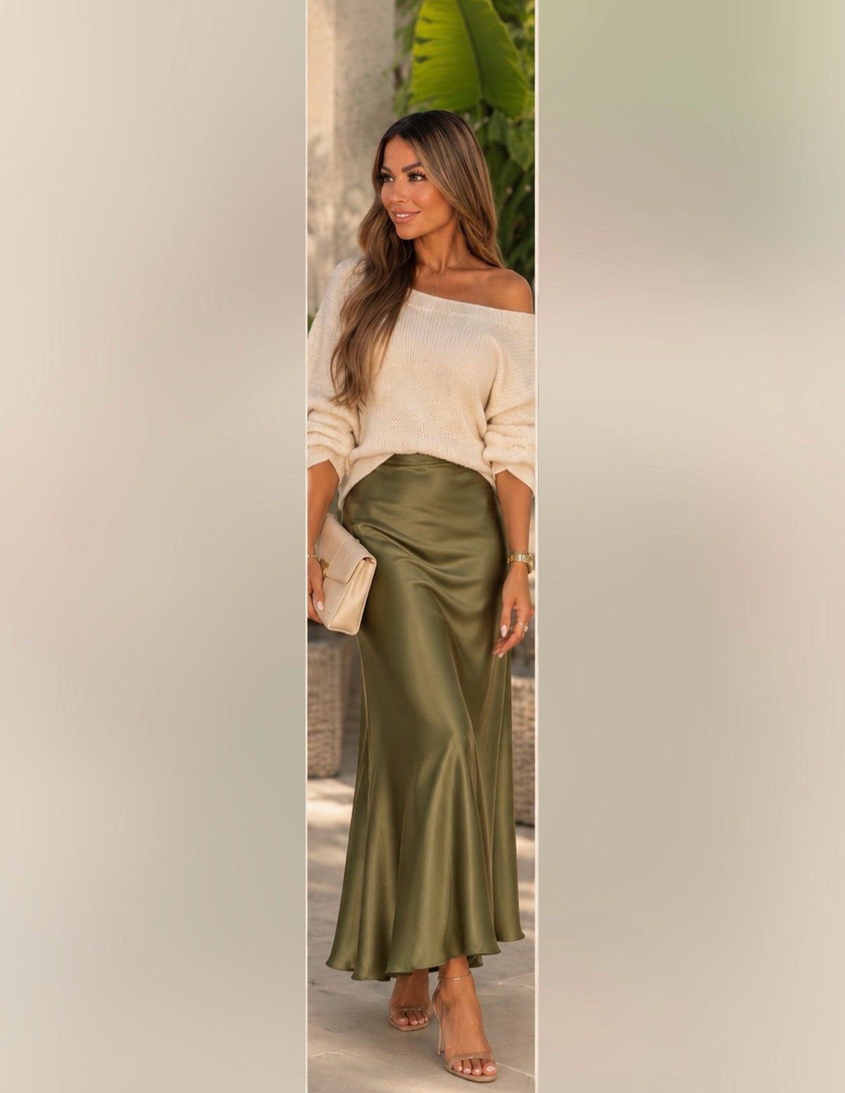 HB Satin Maxi Rock