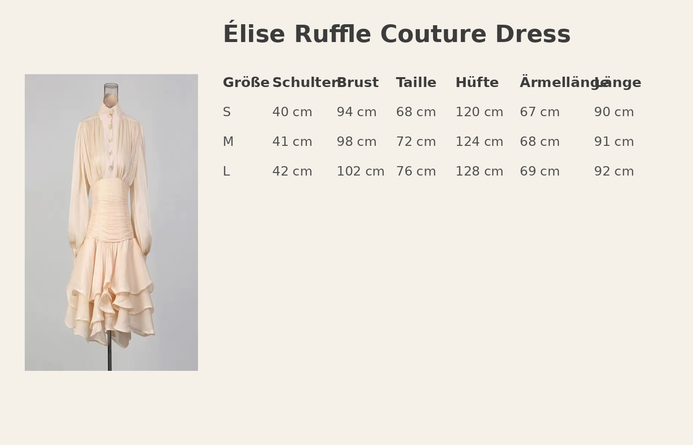 Élise Ruffle Couture Dress
