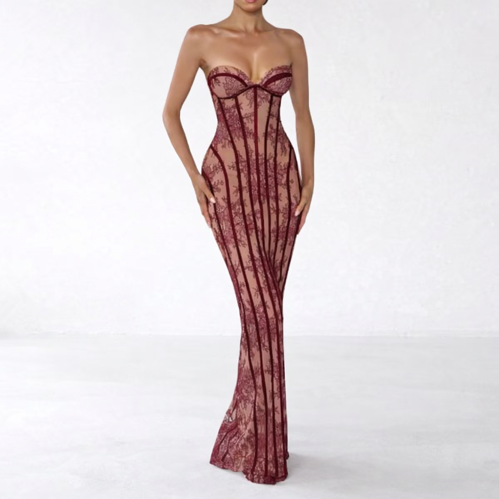 Noir Élégance Corset Dress