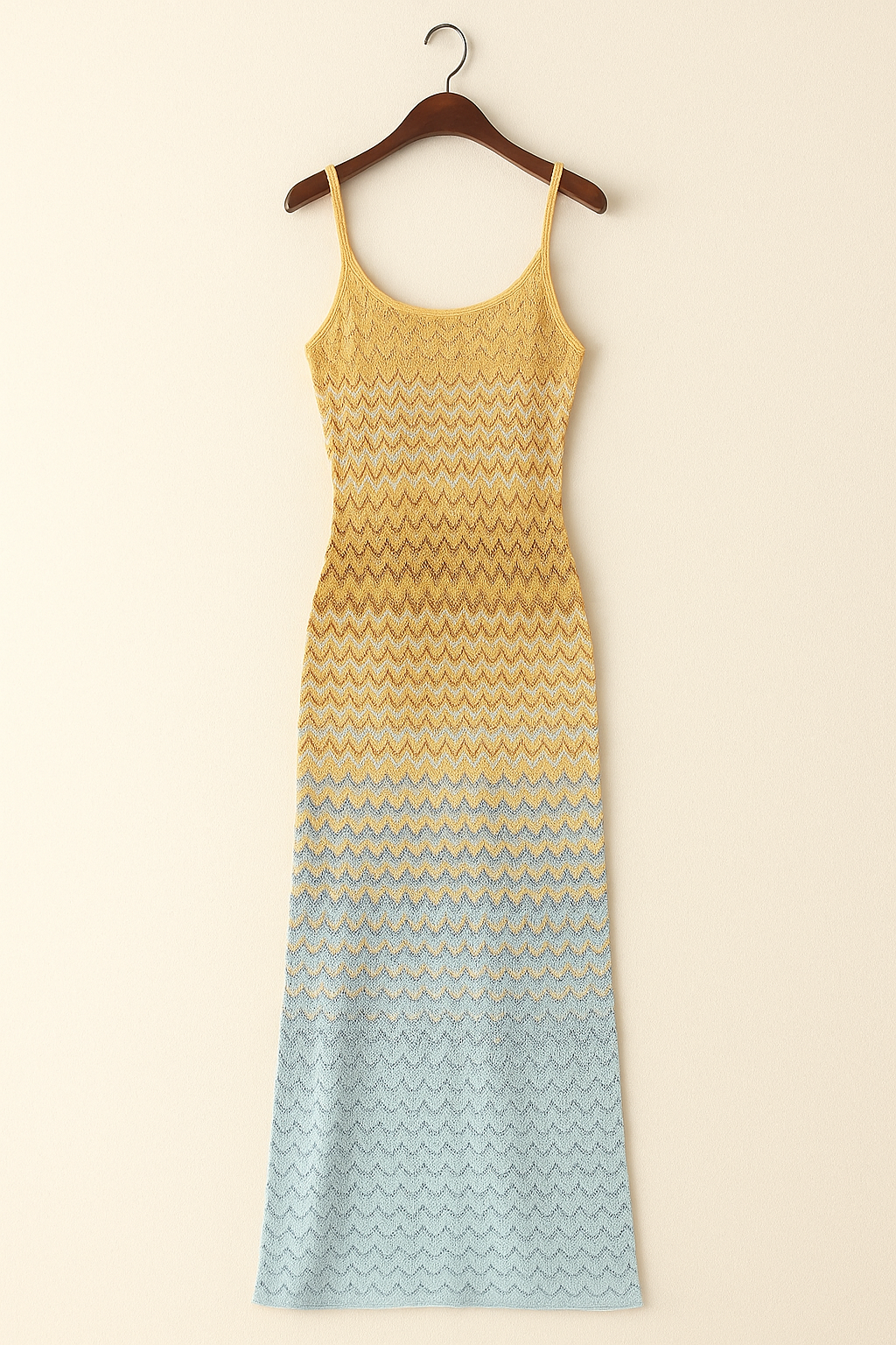 Toskana Wave – Strick Maxikleid
