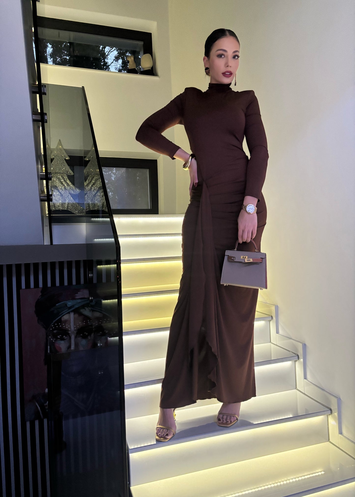 Elegantes Maxikleid mit hohem Schlitz.Dein Statement-Look