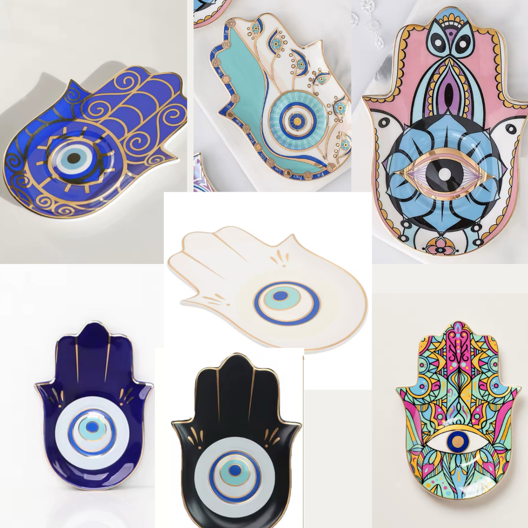 Hamsa Schmuckschale – Stilvolle Keramik mit Böser Blick Design