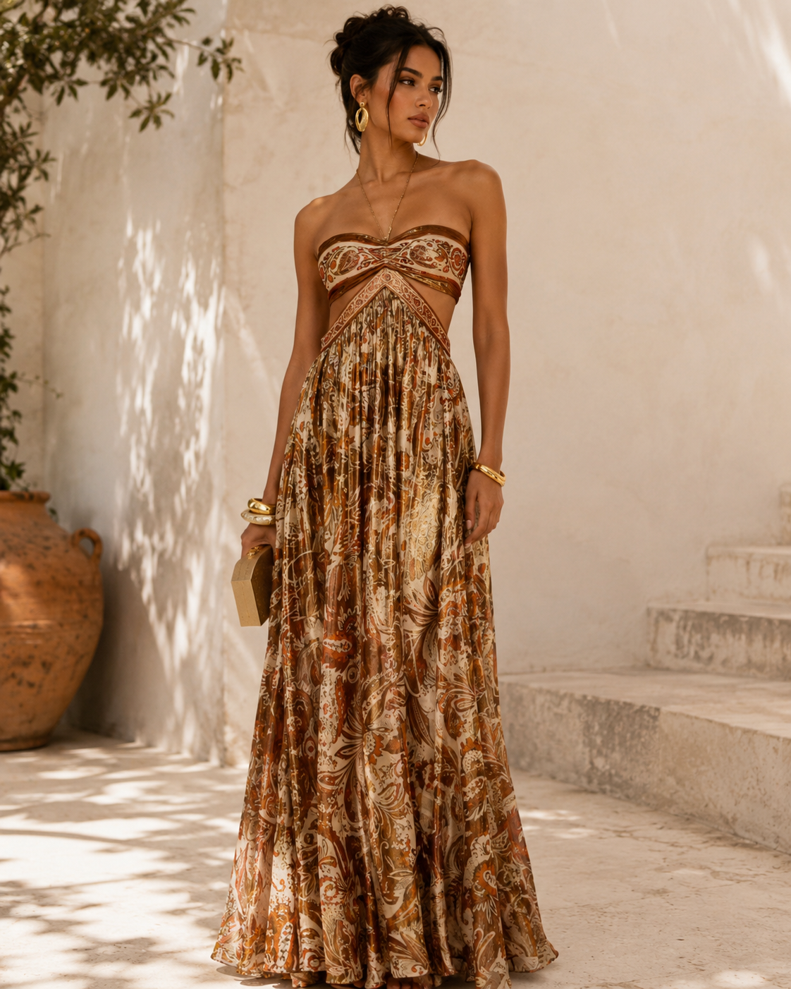 Sahara Élégance Maxi Dress