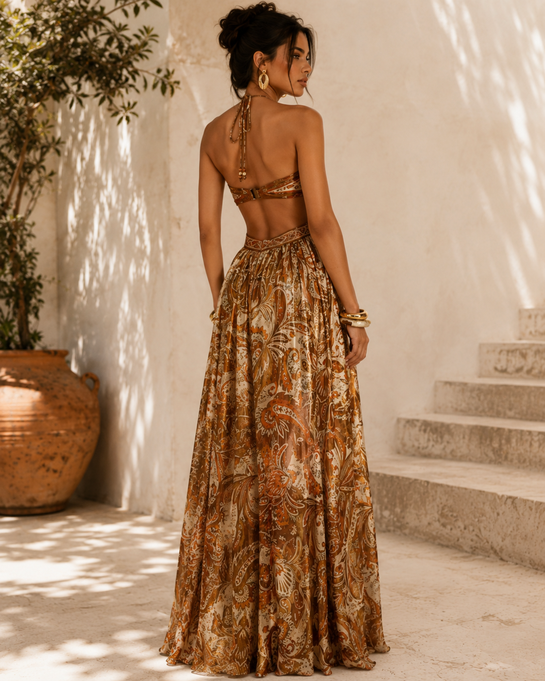 Sahara Élégance Maxi Dress