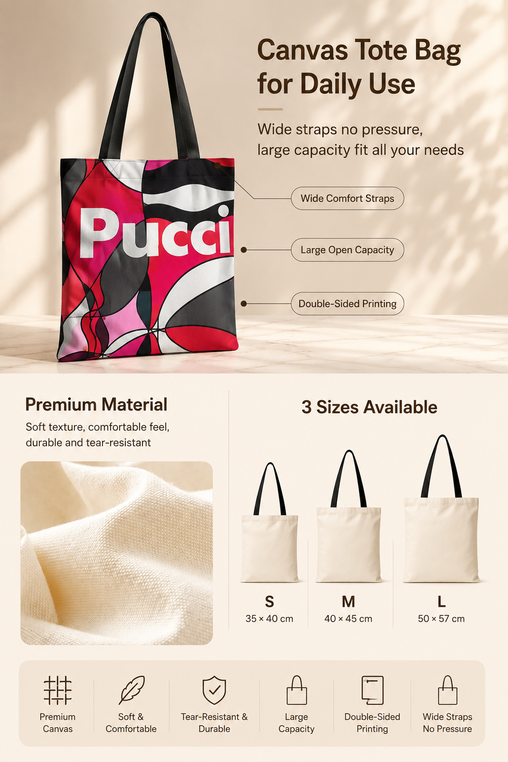 HB Canvas Tote Bag