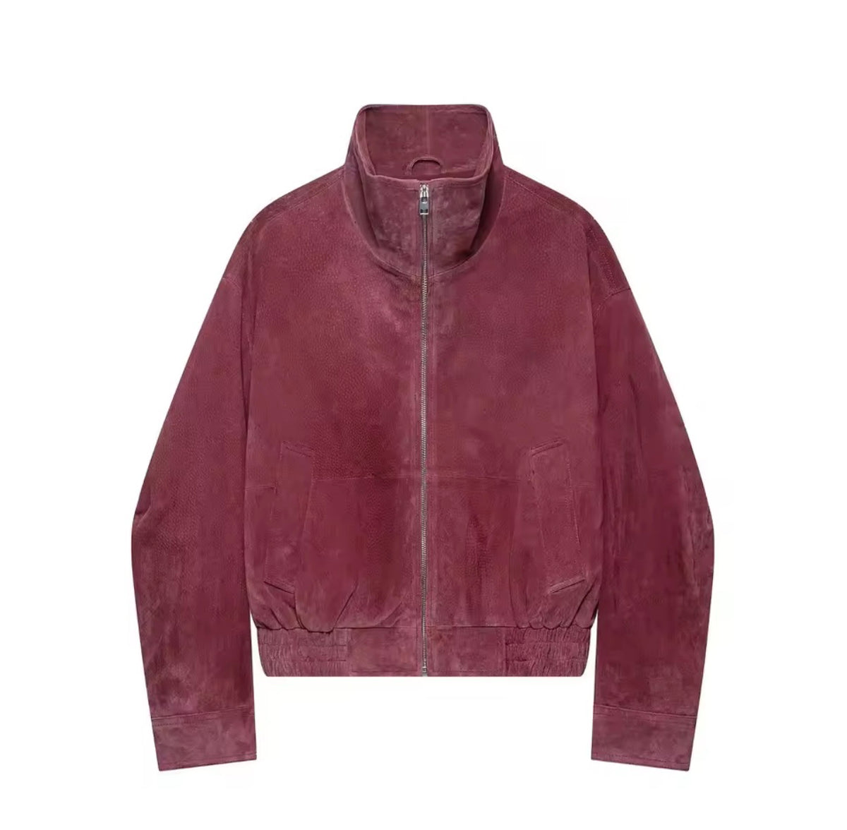 HB Jacke in Wildlederoptik mit Stehkragen