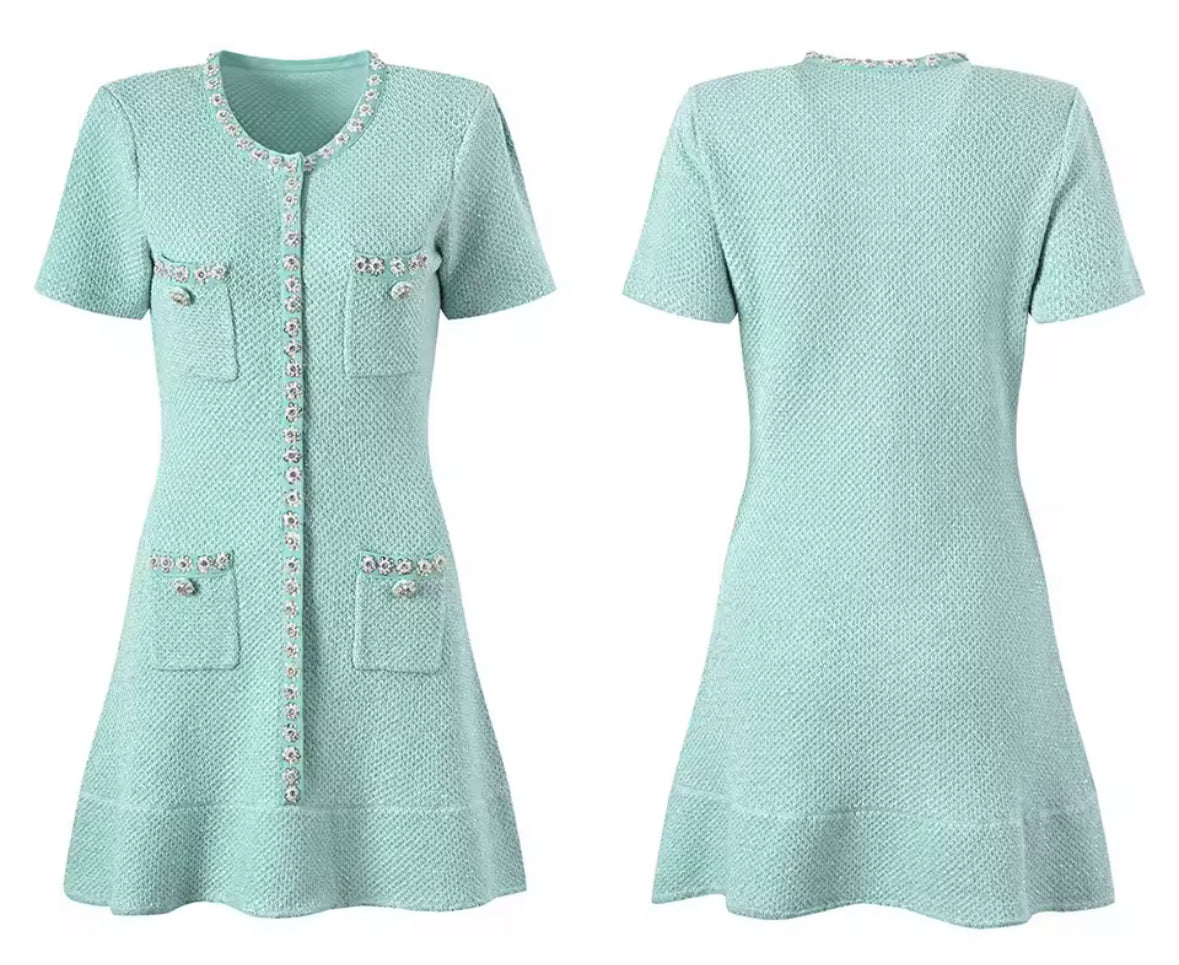 Mint Pearl Dress