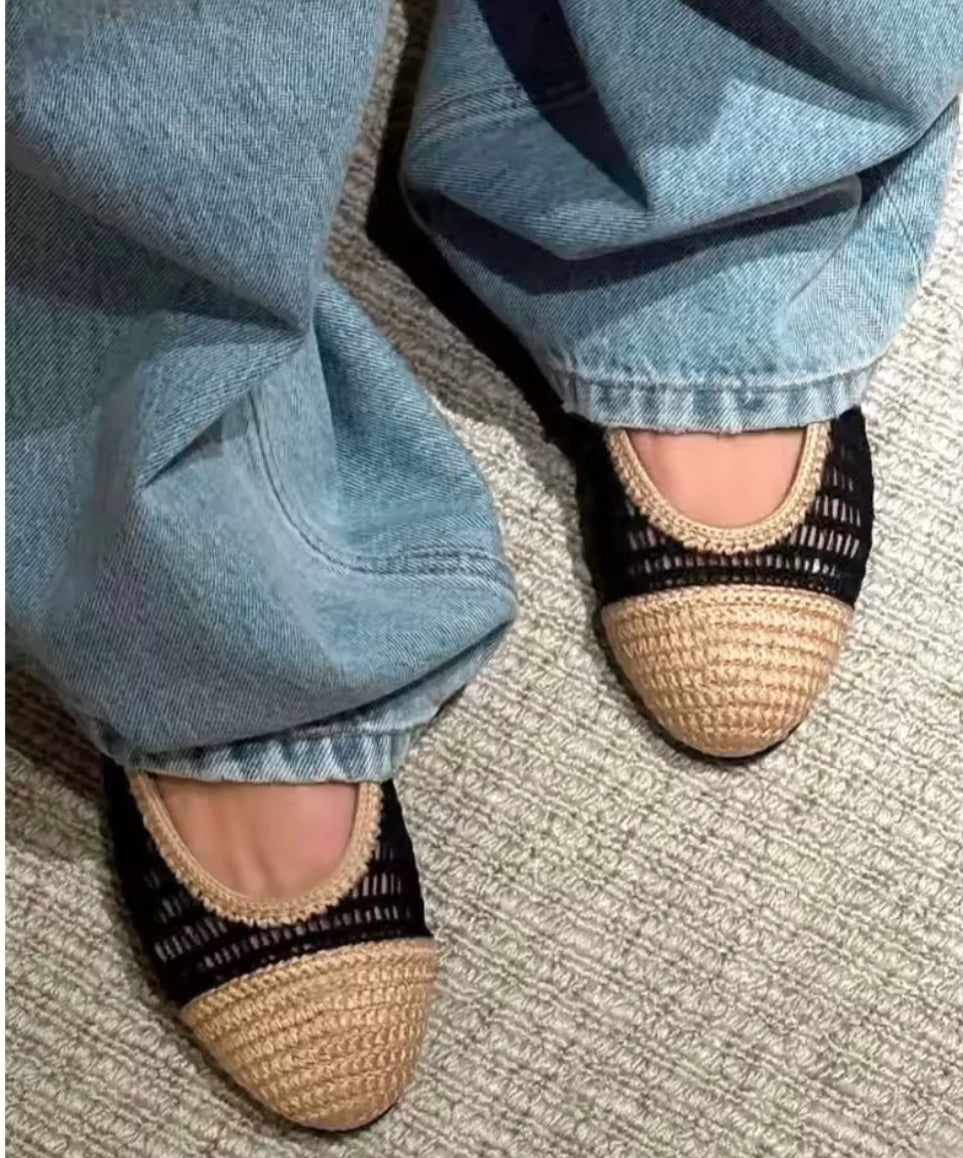 Summer Mesh Espadrille Ballerinas