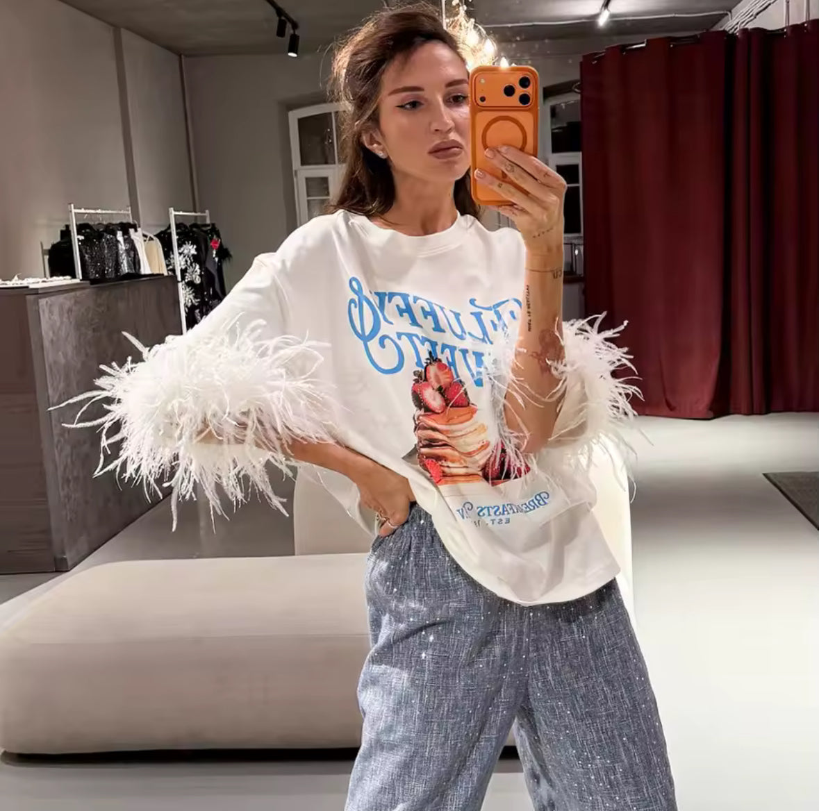 Flirty Feather Tee