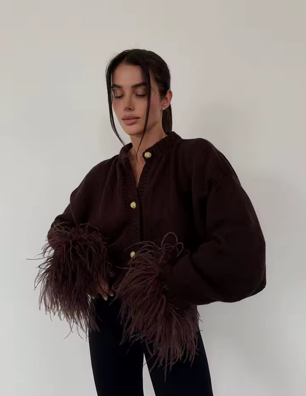 Feder-Cardigan Glamour-Twist